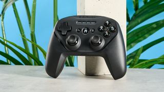 A black SteelSeries Nimbus+ mobile gaming controller for iOS, macOS and iPadOS