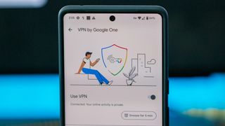 Google One VPN on Pixel 7 Pro - straight on view