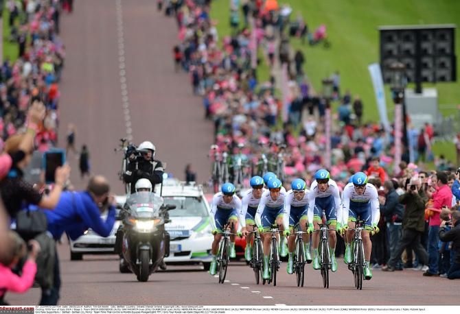 Team Orica GreenEdge en route to winning stage 1