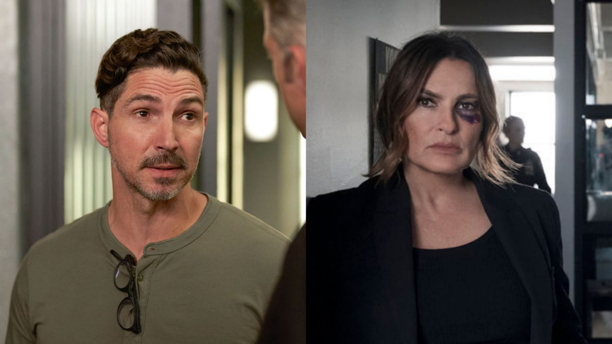 Maurice Compte as Duarte cropped side by side with Mariska Hargitay as Benson in SVU Season 24