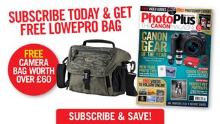 Image for New PhotoPlus: The Canon Magazine issue 213 – free camera bag when you subscribe!