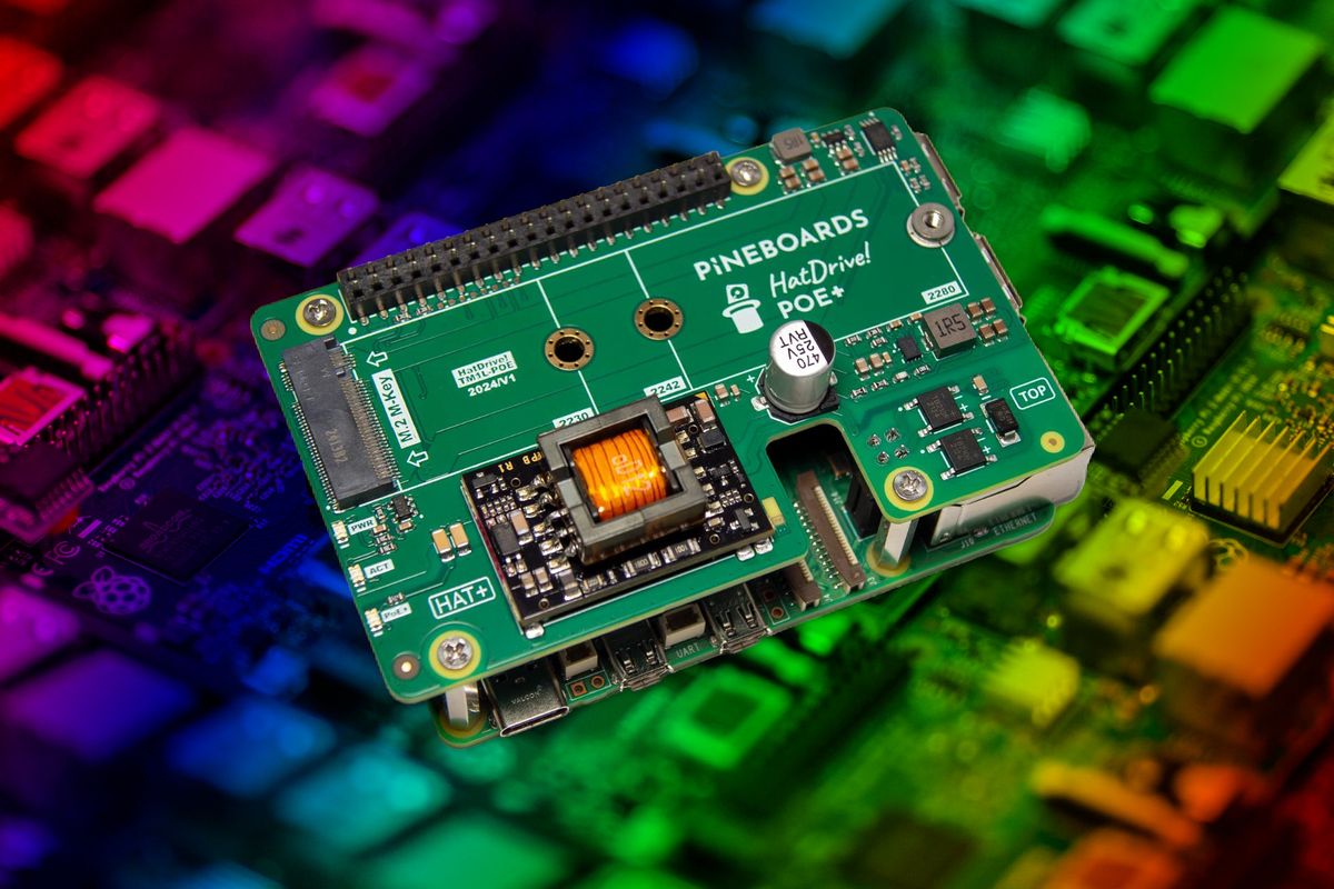 Pineboards' PoE+ HAT brings power and NVMe to your Raspberry Pi 5