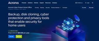 Acronis cyber protect deal landing page