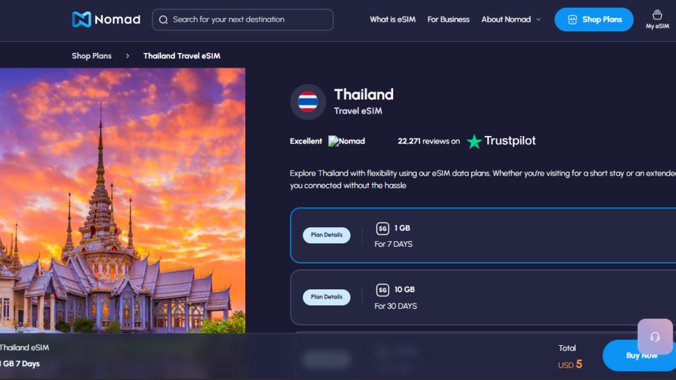 Nomad website screenshot (October 2025).