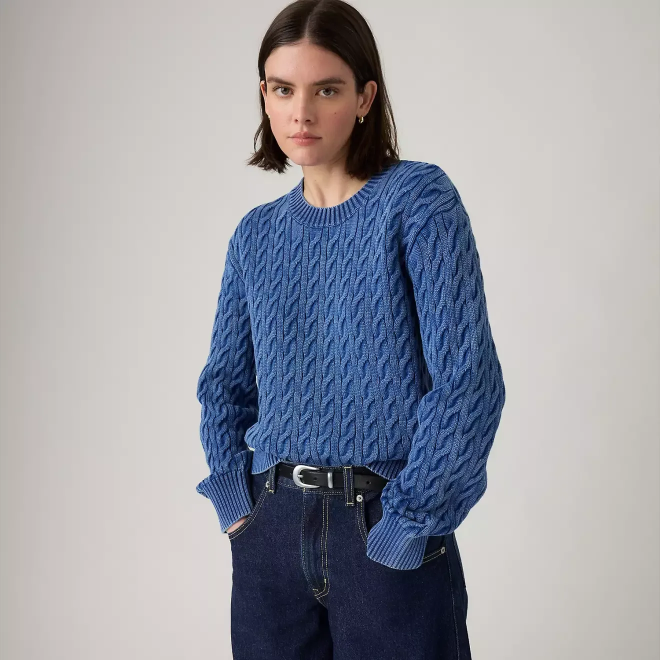 Levi, Boyfriend Cable Crewneck Pullover