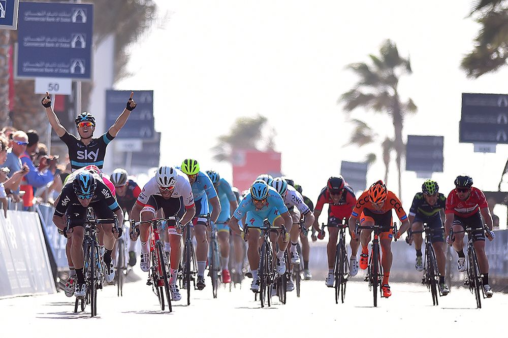 It was a reduced bunch sprint after a crash near the finish