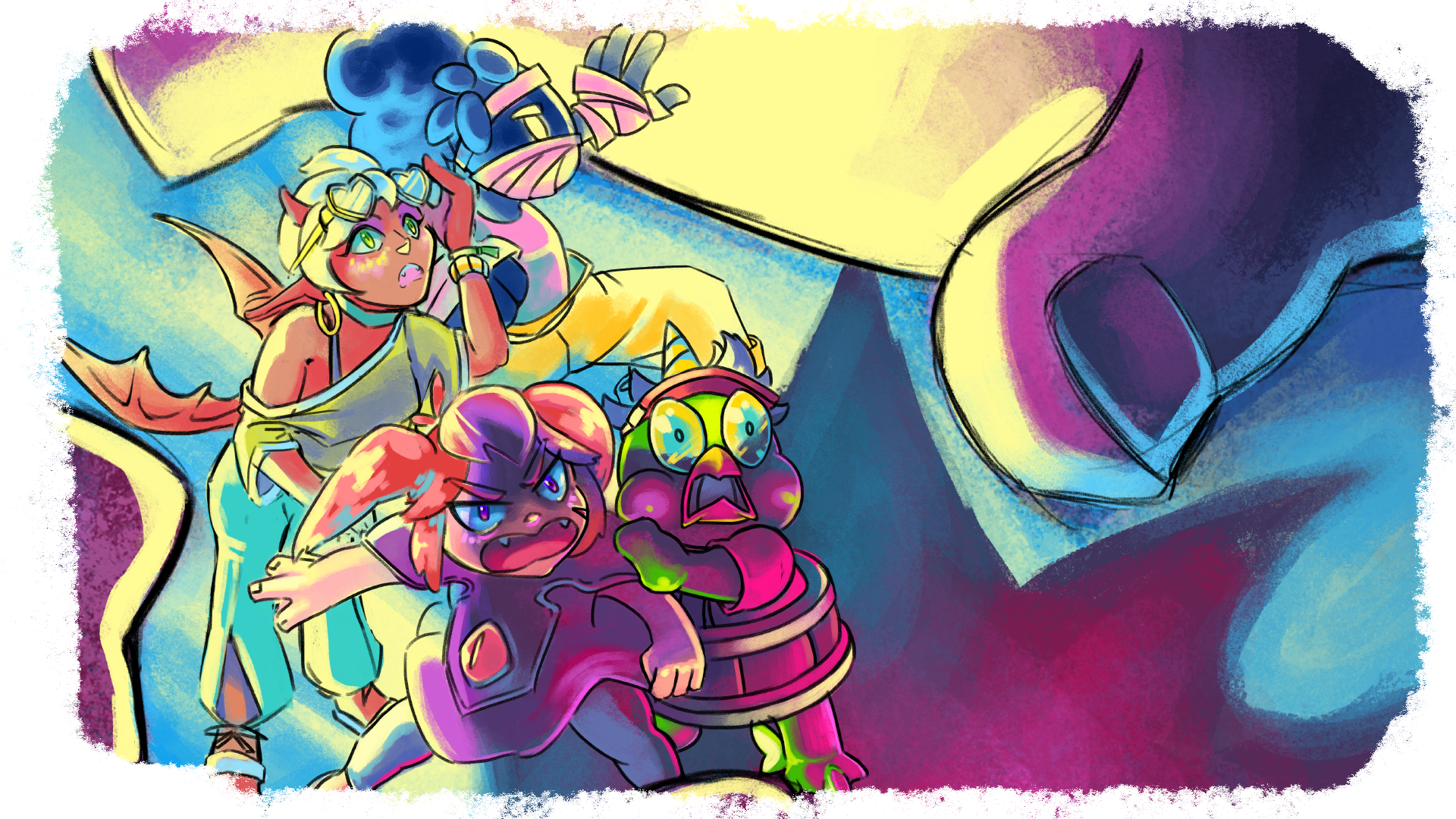 Demon Tides, cartoon demons and monsters for a video game