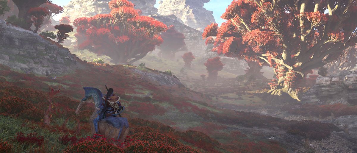 Avatar: Frontiers of Pandora review; an alien horse and a red tree