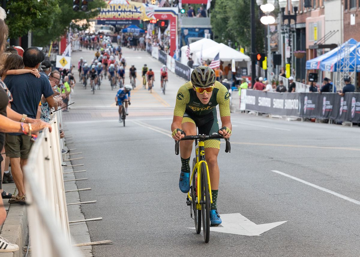 William "Cooper" Johnson (Aevolo Cycling) made a couple of attempts to break away from the field.