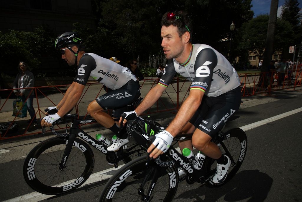 Mark Cavendish prior to the start of stage 8