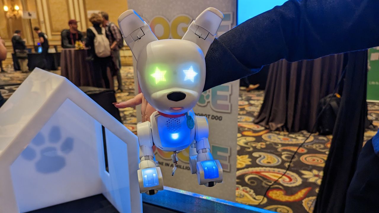 WowWee Dog-E robot dog toy at Showstoppers, CES 2023