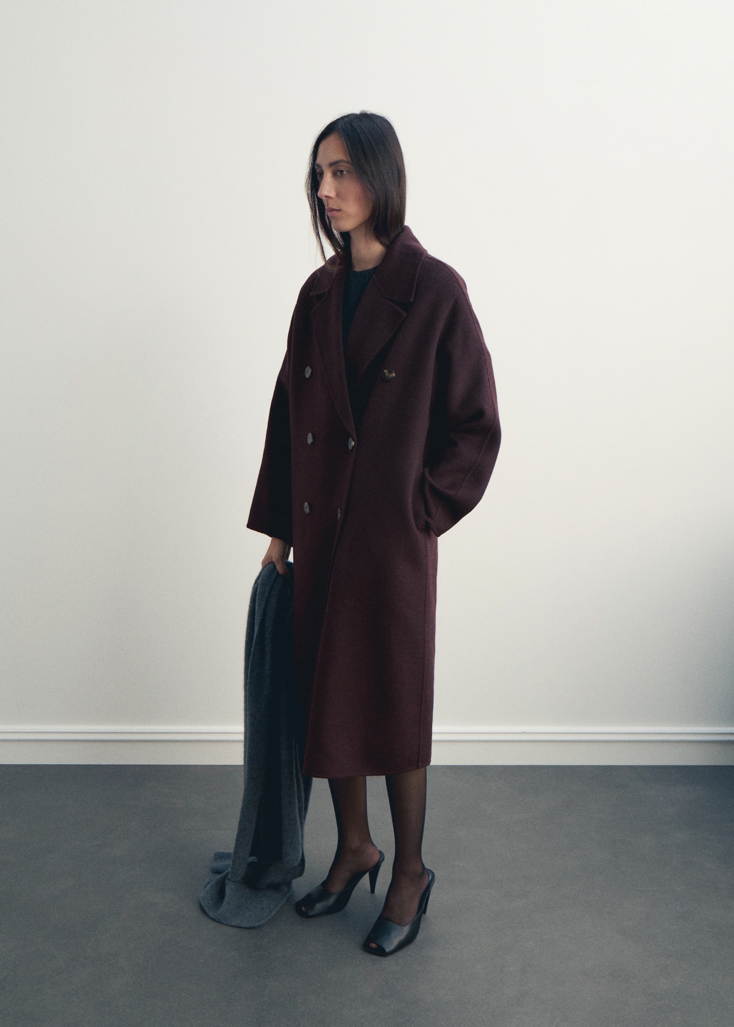 Handmade Oversized Wool Coat - Women | Mango United Kingdom