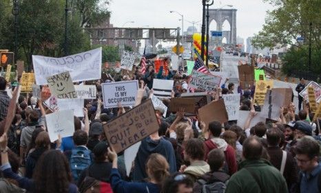 Protesters gather on the Brooklyn Bridge: A Craiglist ad posted by the liberal Working Families Party is being touted by conservatives as proof that Wall Street&amp;#039;s Occupiers are being paid by 