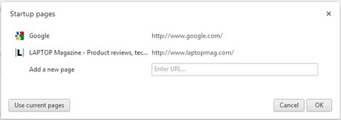 chrome opening tabs on startup