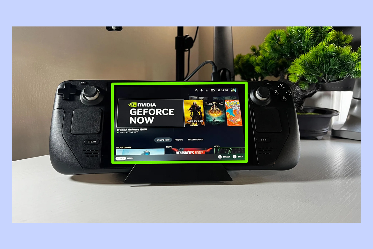 Steam Deck OLED running Nvidia GeForce Now