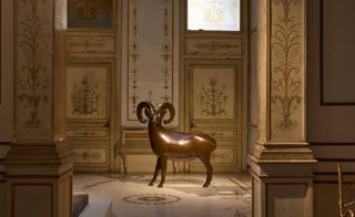 goat sculpture, on show in Planète Lalanne exhibition during Venice Biennale 2024
