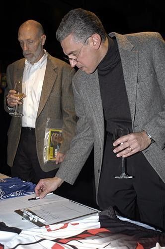 There was plenty of interest on the items up for bid at the silent auction.