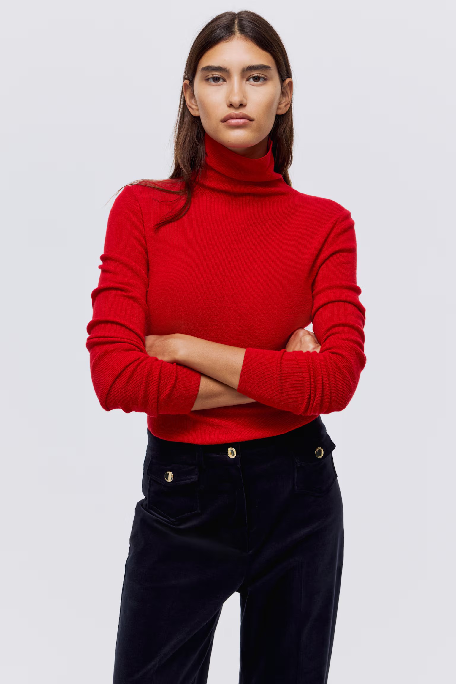 H&amp;amp;M, Cashmere-Blend Polo-Neck Jumper