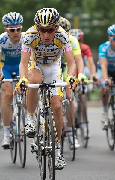Marco Pinotti worked hard for eventual stage winner and teammate Mark Cavendish.