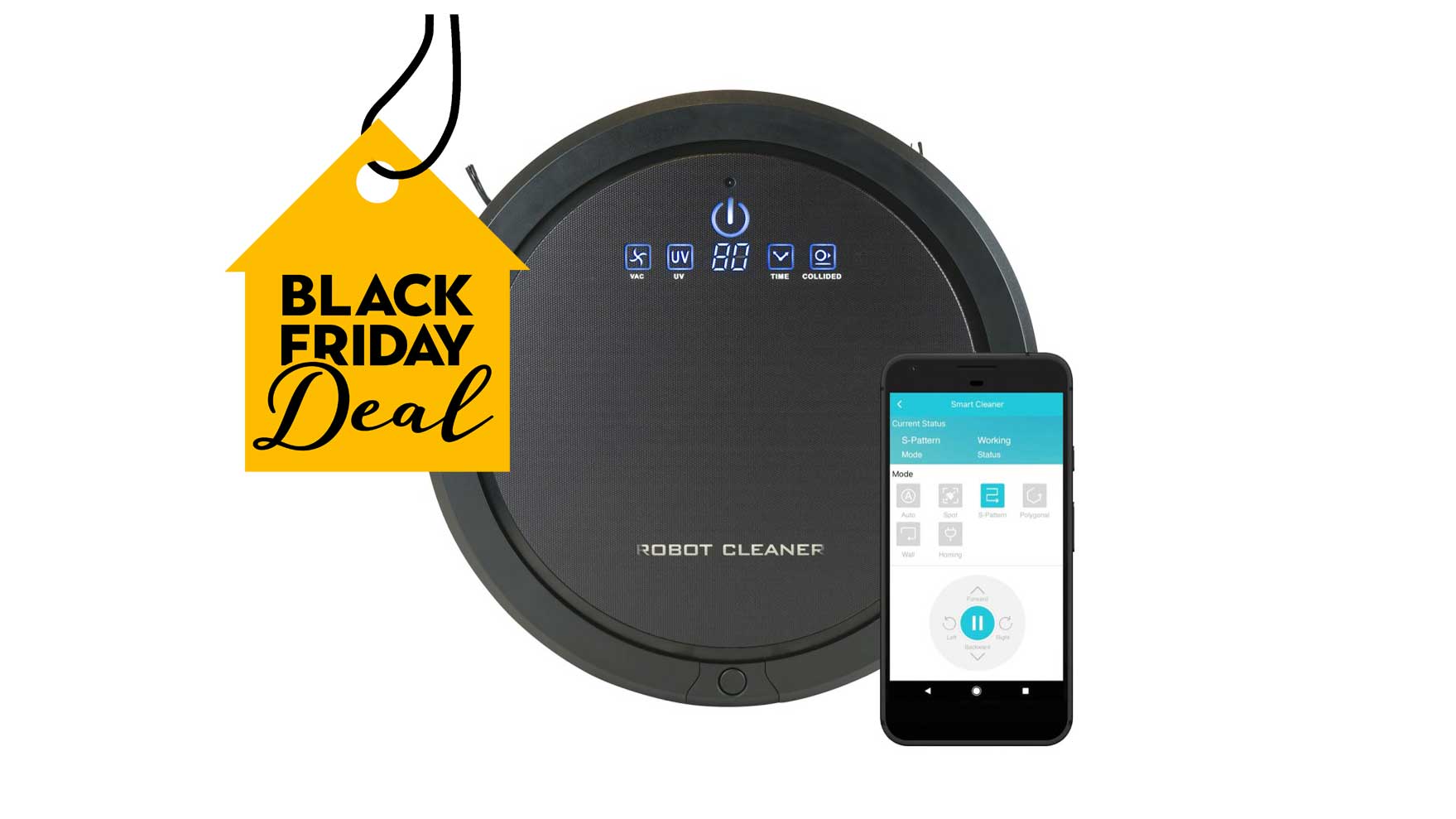 This robot vacuum is UNDER electriQ Pet Robot Vacuum Cleaner with