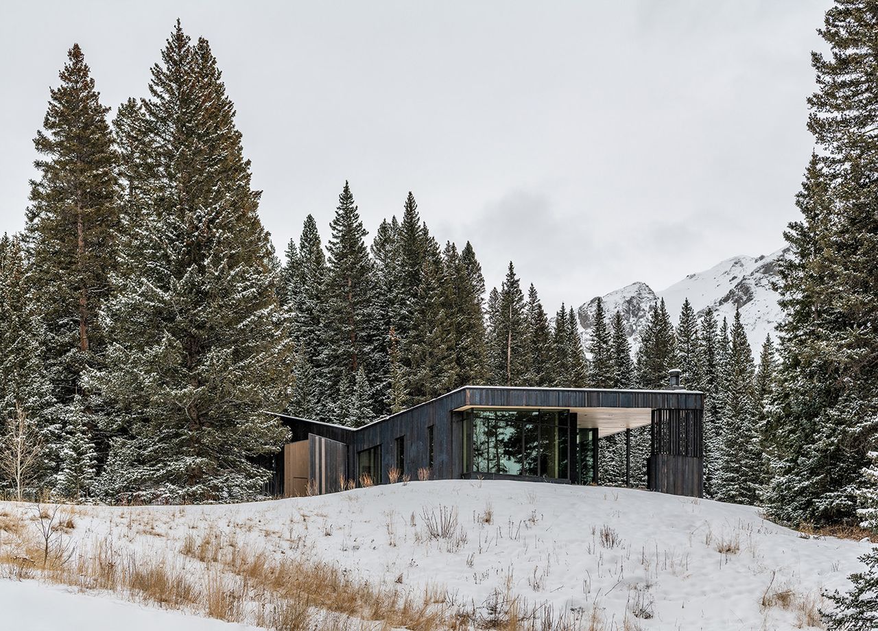 DNA Alpine exterior of this colorado snowy rockies retreat