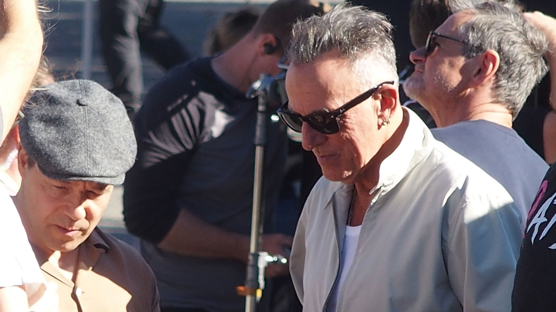 Stephen Graham and Bruce Springsteen are seen on the set of the Bruce Springsteen biopic &quot;Deliver Me From Nowhere