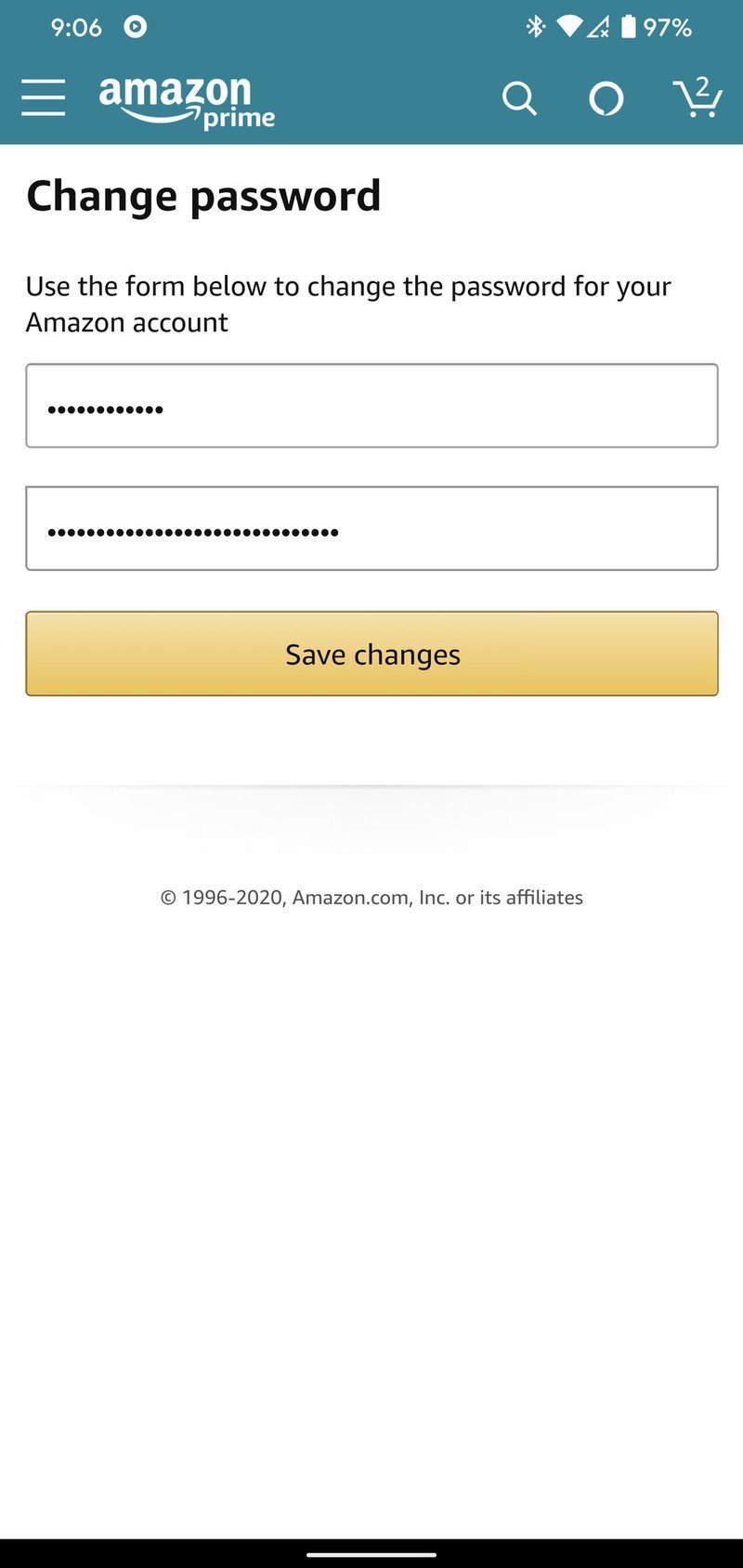 How to change your Amazon password