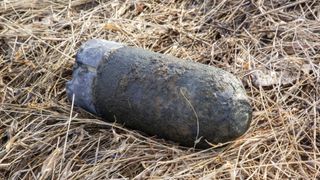 Historic ordnance discovered by archaeologists at Little Round Top in Gettysburg.