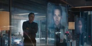 Bruce banner looking at Ant-Man's picture