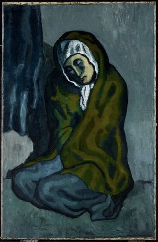 Pablo Picasso's "La Miséreuse accroupie," 1902.