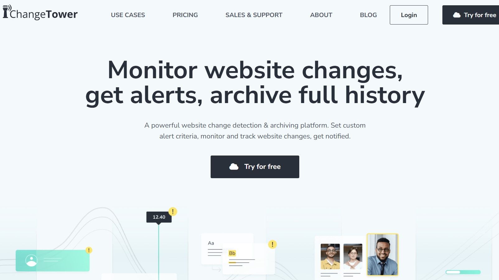 I tried ChangeTower, a very customizable website monitoring option for any size of business