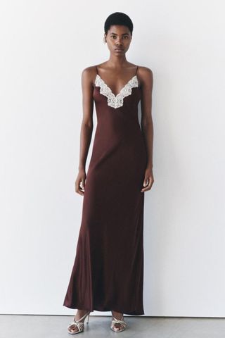 Zara ZW Collection Lace Slip Dress