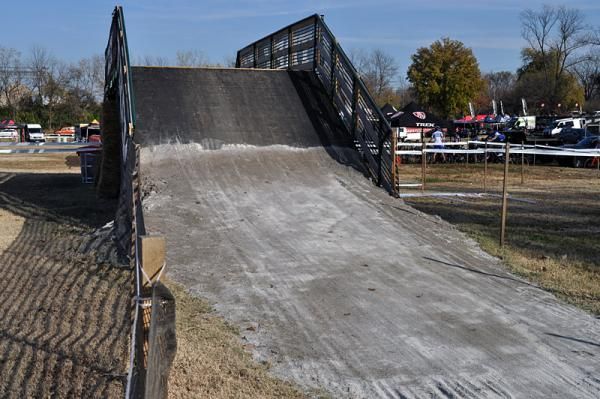 A smooth transition from the flyover's descent to the grass.