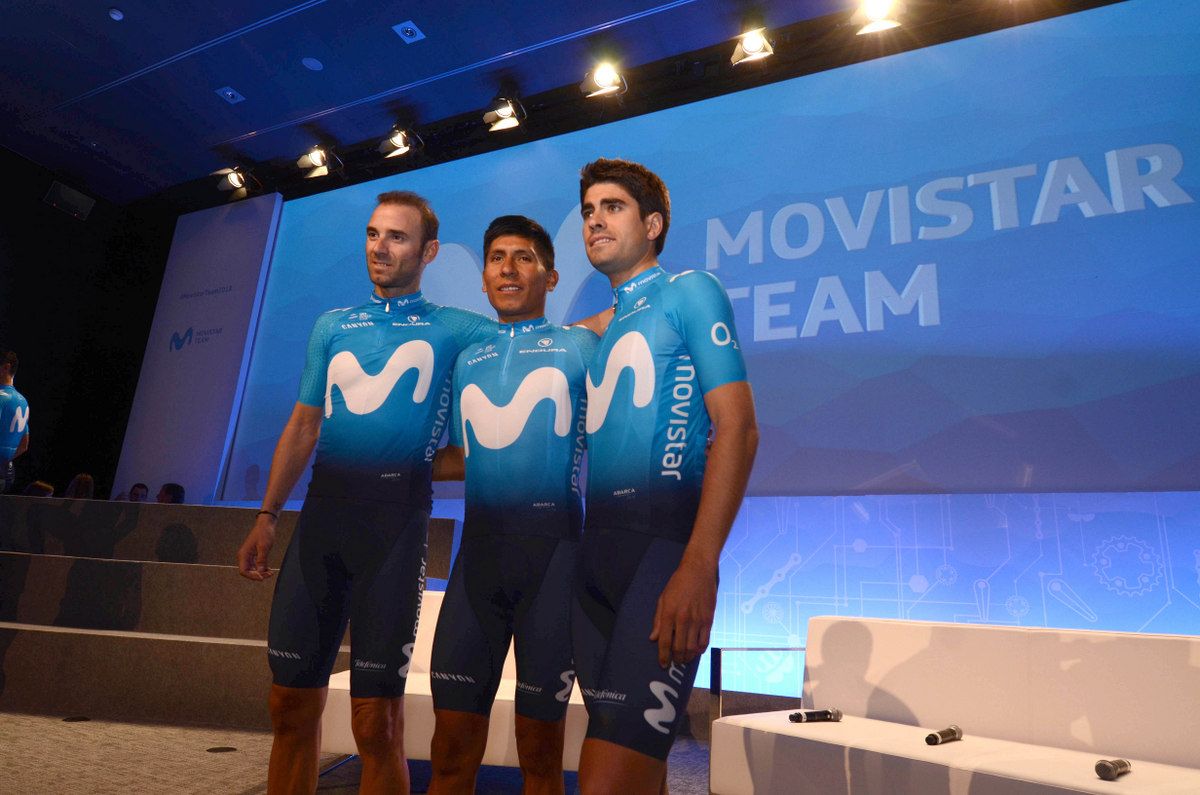 Movistar's three leaders - Alejandro Valverde, Nairo Quintana and Mikel Landa