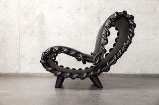 Nareg Krikorian black leather chair