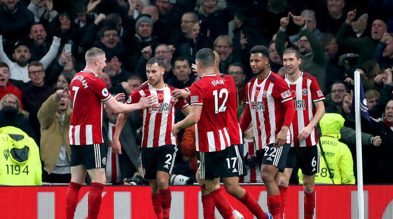 Sheffield United team celebration