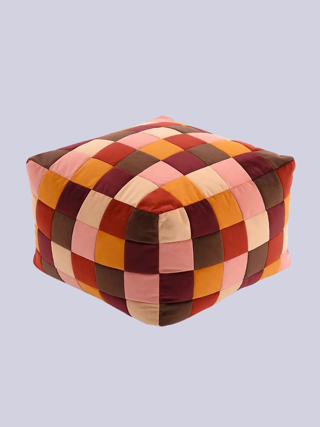 Dunelm, Eliza Patchwork Cube Pouffe