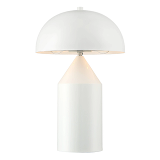 white dome table lamp