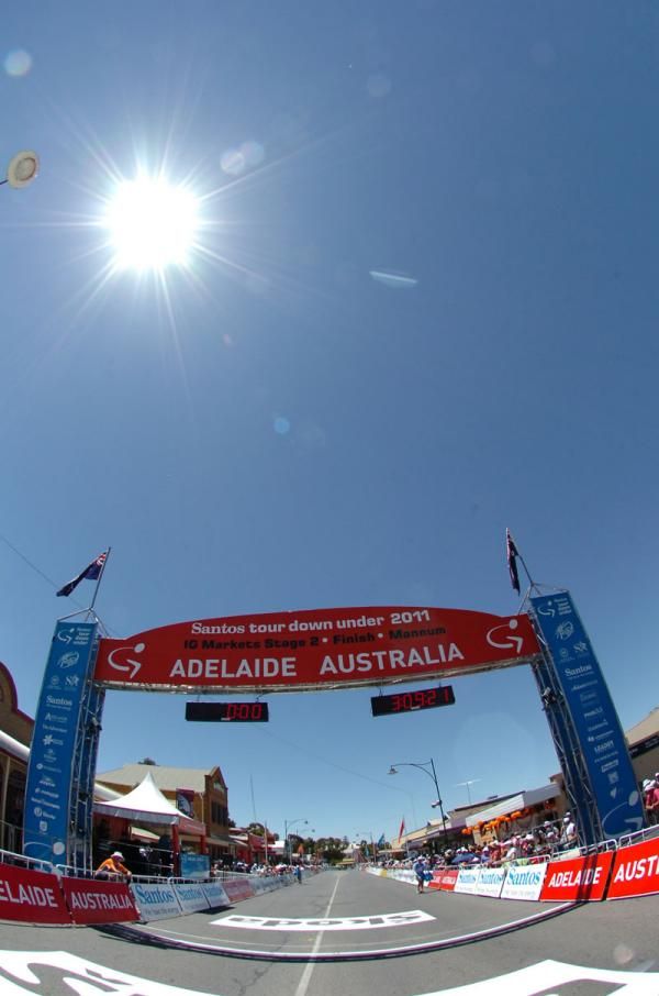 The finish line on stage 2