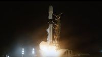 A SpaceX Falcon 9 rocket carrying 20 Starlink internet satellites launches from Vandenberg Space Force Base in California on Thursday, Nov. 14, 2024.