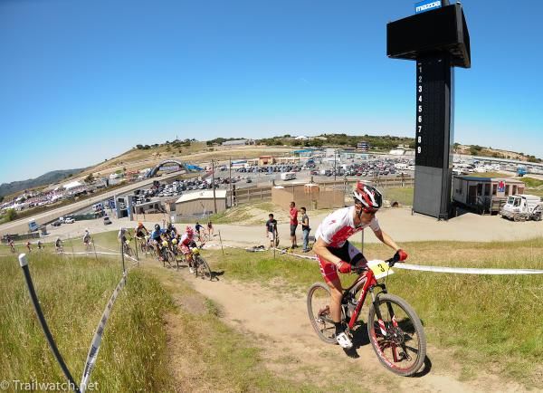 Max Plaxton (Specialized) had a breakaway going for over a lap