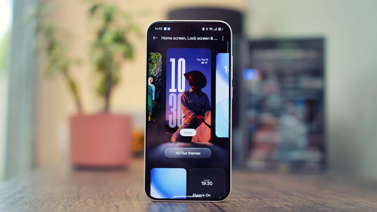 Oppo Reno 16 Pro smartphone in silver