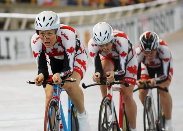 Canada during their triumphant team pursuit final performance