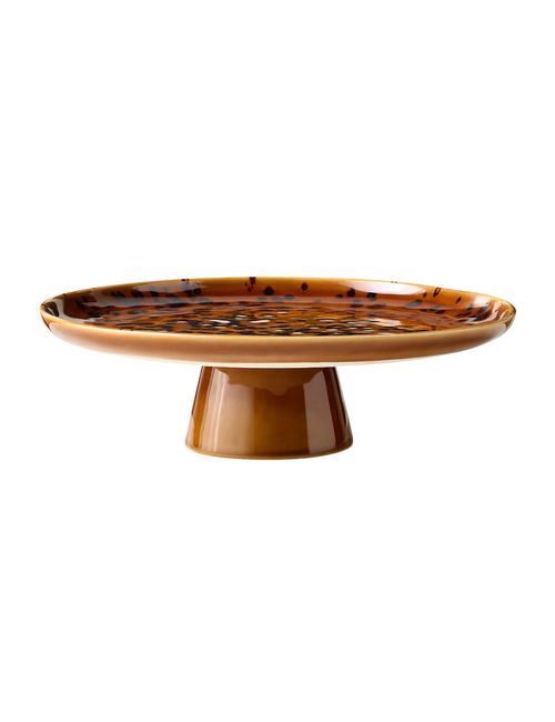 Tara Round Tortoise Stoneware Pedestal Cake Stand