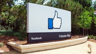 Sign outside Facebook headquarters