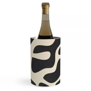 black and white abstract wine chiller