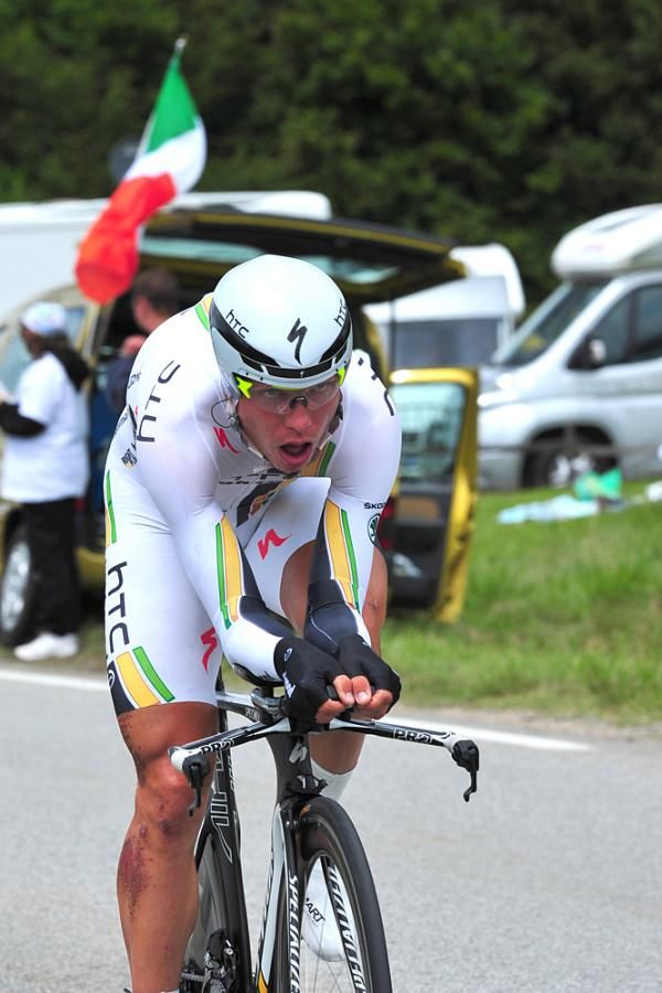 Tony Martin (HTC-Highroad) rides to the stage victory in Grenoble