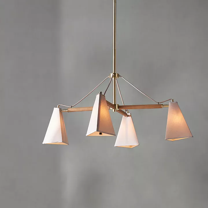 chandelier with four individual shades