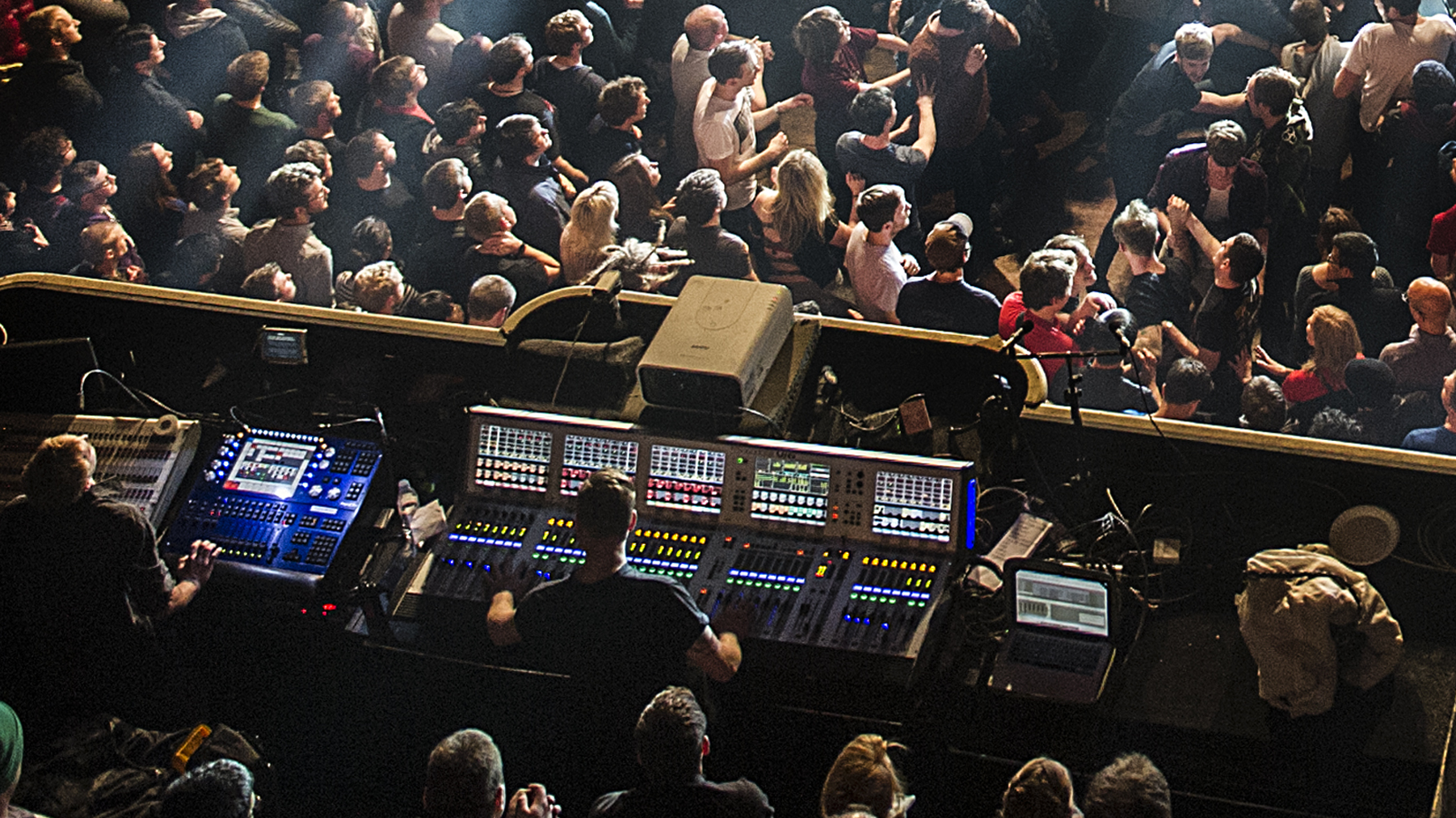 A crowd at a prog gig