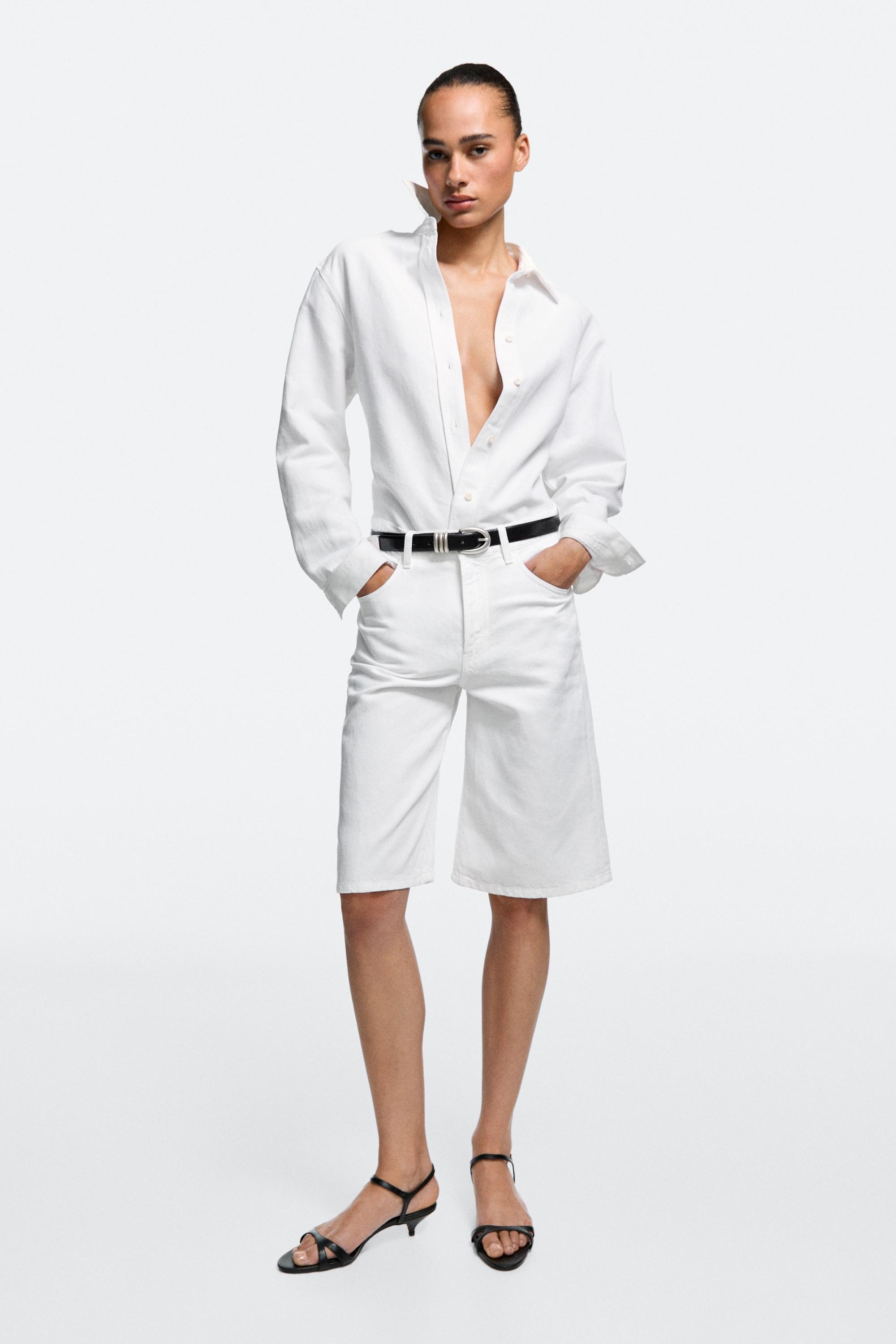 Massimo Dutti, Cotton and Linen Blend Bermuda Shorts